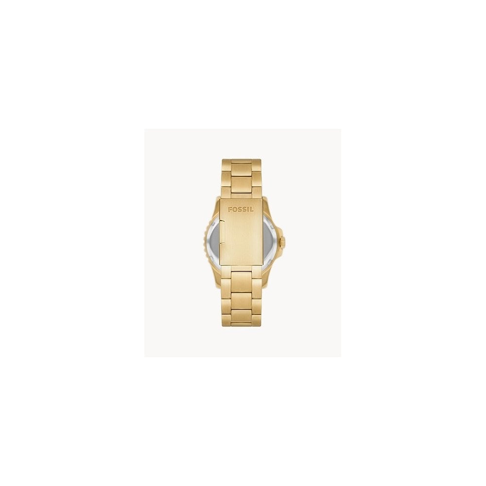Fossil Blue Three-Hand Date Gold-Tone Stainless Steel Watch