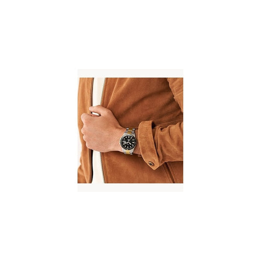 Fossil Blue Three-Hand Date Two-Tone Stainless Steel Watch