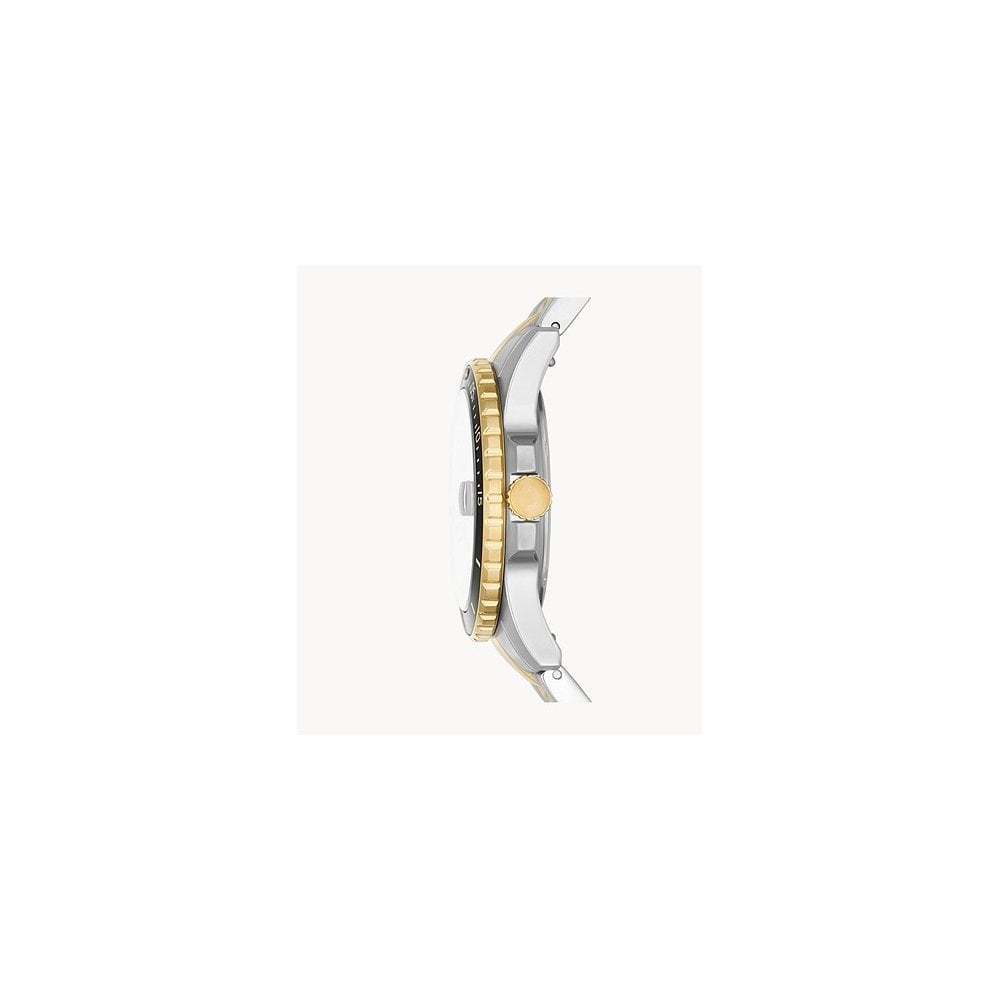 Fossil Blue Three-Hand Date Two-Tone Stainless Steel Watch