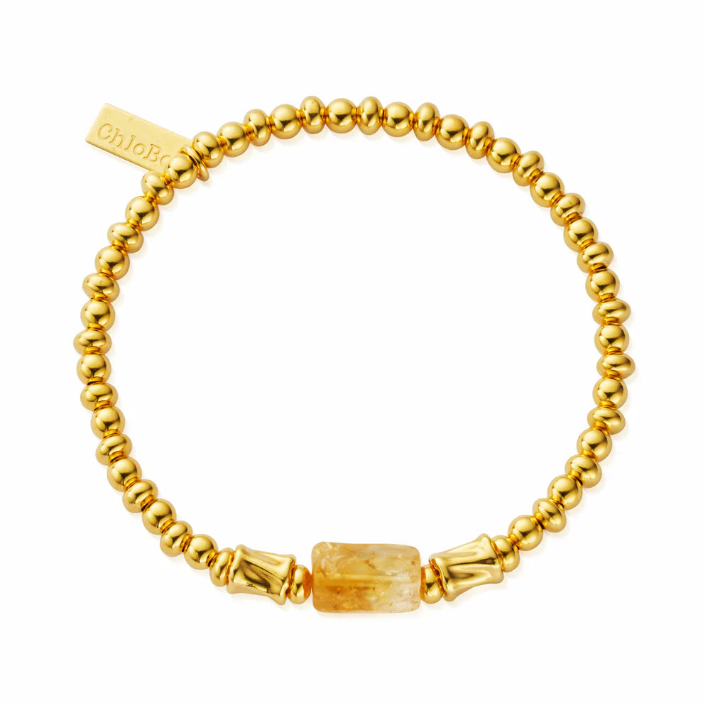 Gold on Silver Joy Spirit Stone Bracelet