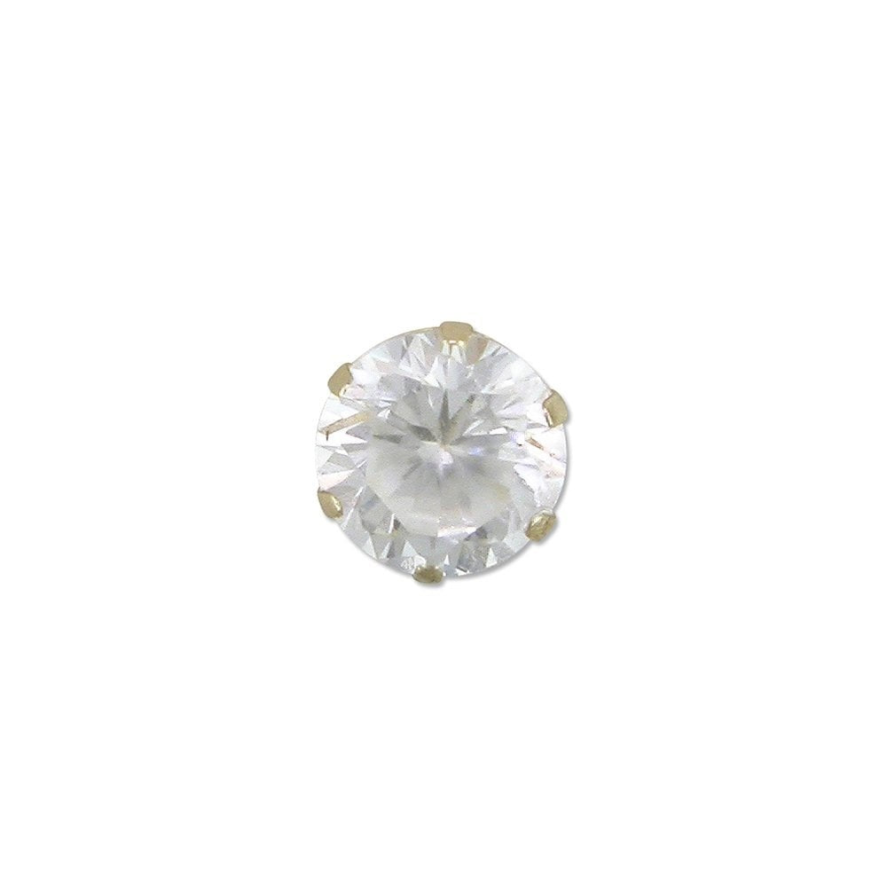 GENTS 9CT GOLD CUBIC ZIRCONIA STUD EARRING