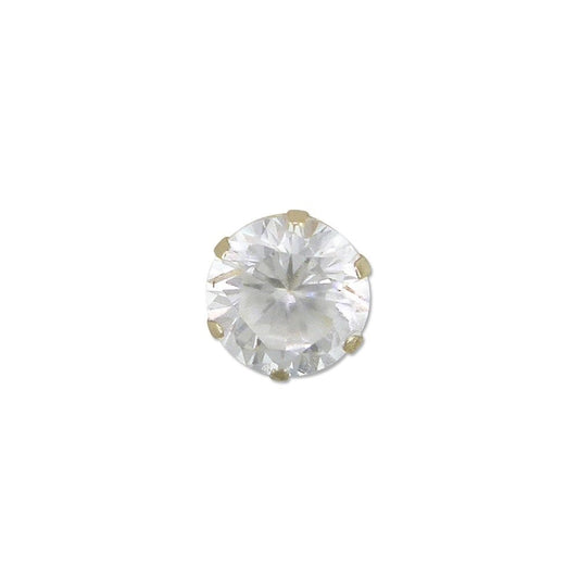 GENTS 9CT GOLD CUBIC ZIRCONIA STUD EARRING