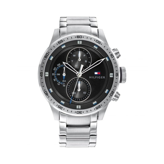 GENTS CHRONOGRAPH TRENT WATCH WITH BLACK DIAL & STAINLESS STEEL BRACELET