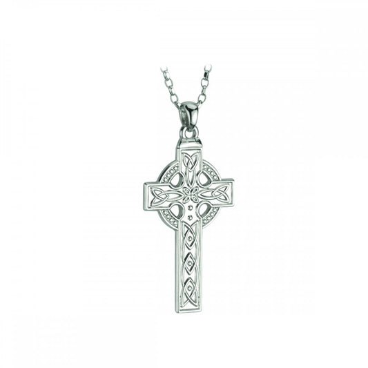GENTS STERLING SILVER CELTIC CROSS BY SOLVAR