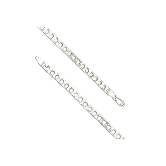 GENTS STERLING SILVER SQUARE CURB BRACELET