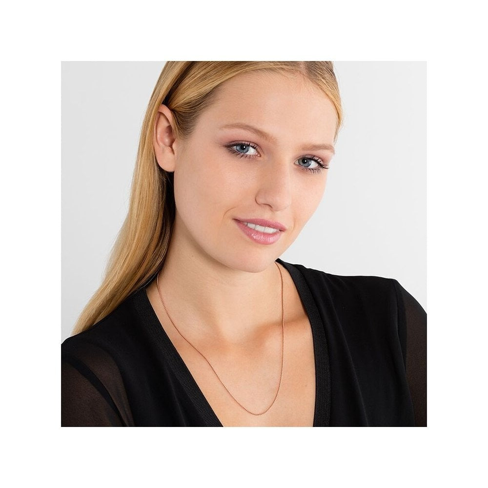 GLAM & SOUL ROSE GOLD ON SILVER VENEZIA CHAIN