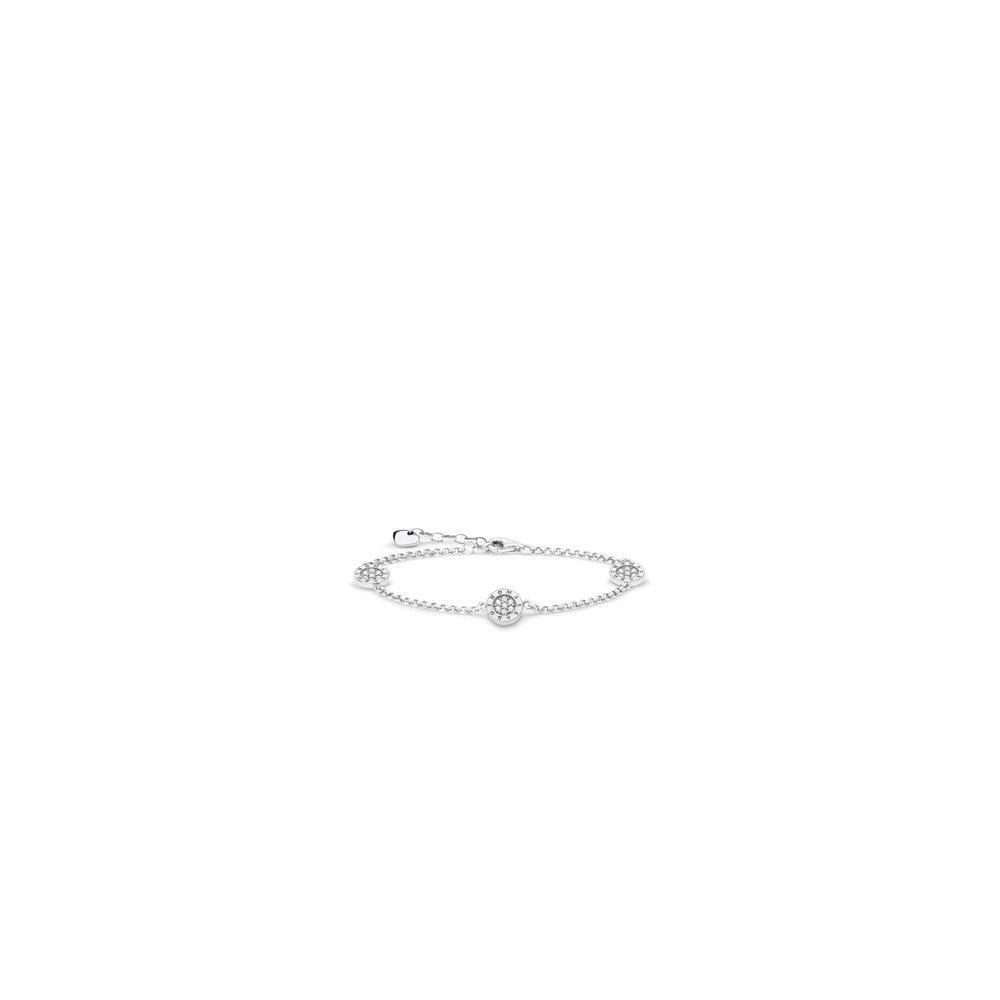 GLAM & SOUL, STERLING SILVER CLASSIC PAVE SET BRACELET