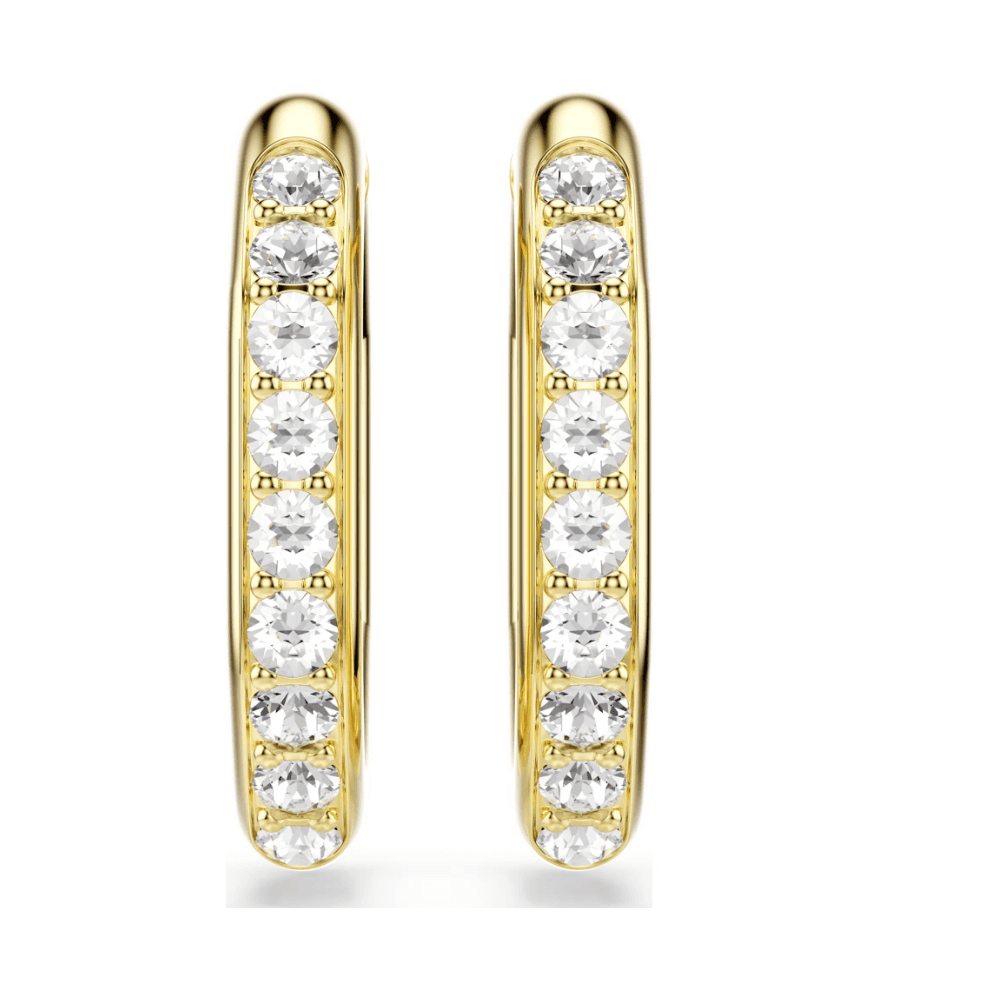 GOLD DEXTERA OCTAGON HOOP EARRINGS