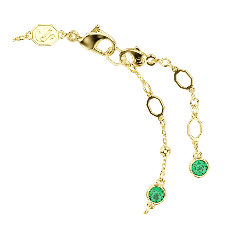 GOLD IMBER GREEN ROUND CUT BRACELET