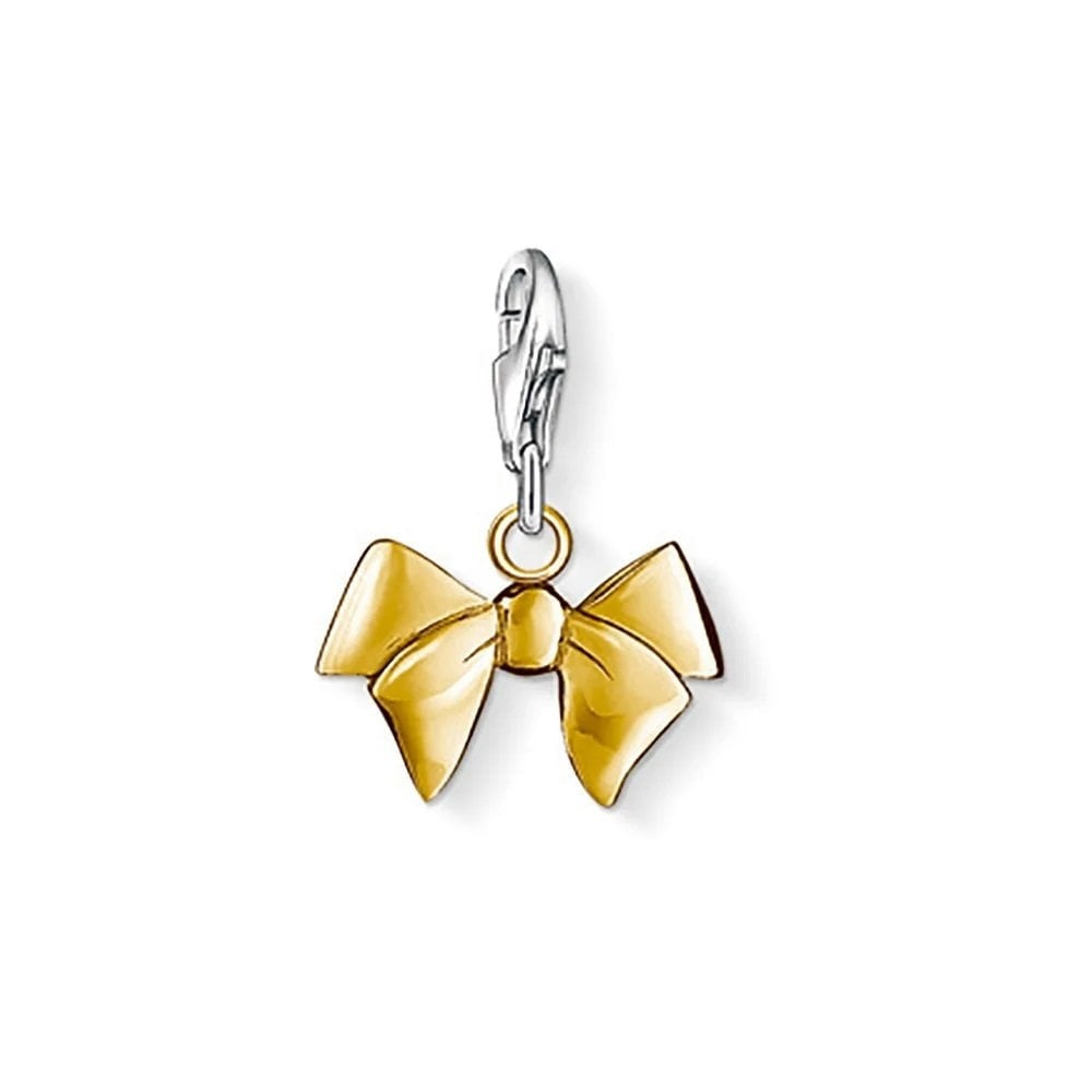 GOLD ON SILVER BOW CHARM