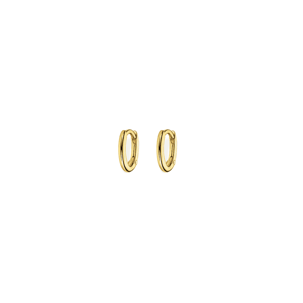 GOLD ON SILVER CLASSIC HOOP EARRINGS