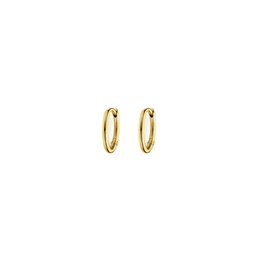 GOLD ON SILVER CLASSIC HOOP EARRINGS