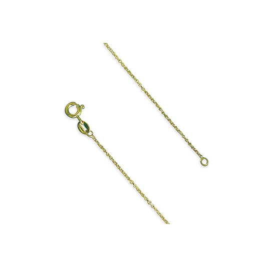 GOLD ON SILVER DIAMOND-CUT CHAIN
