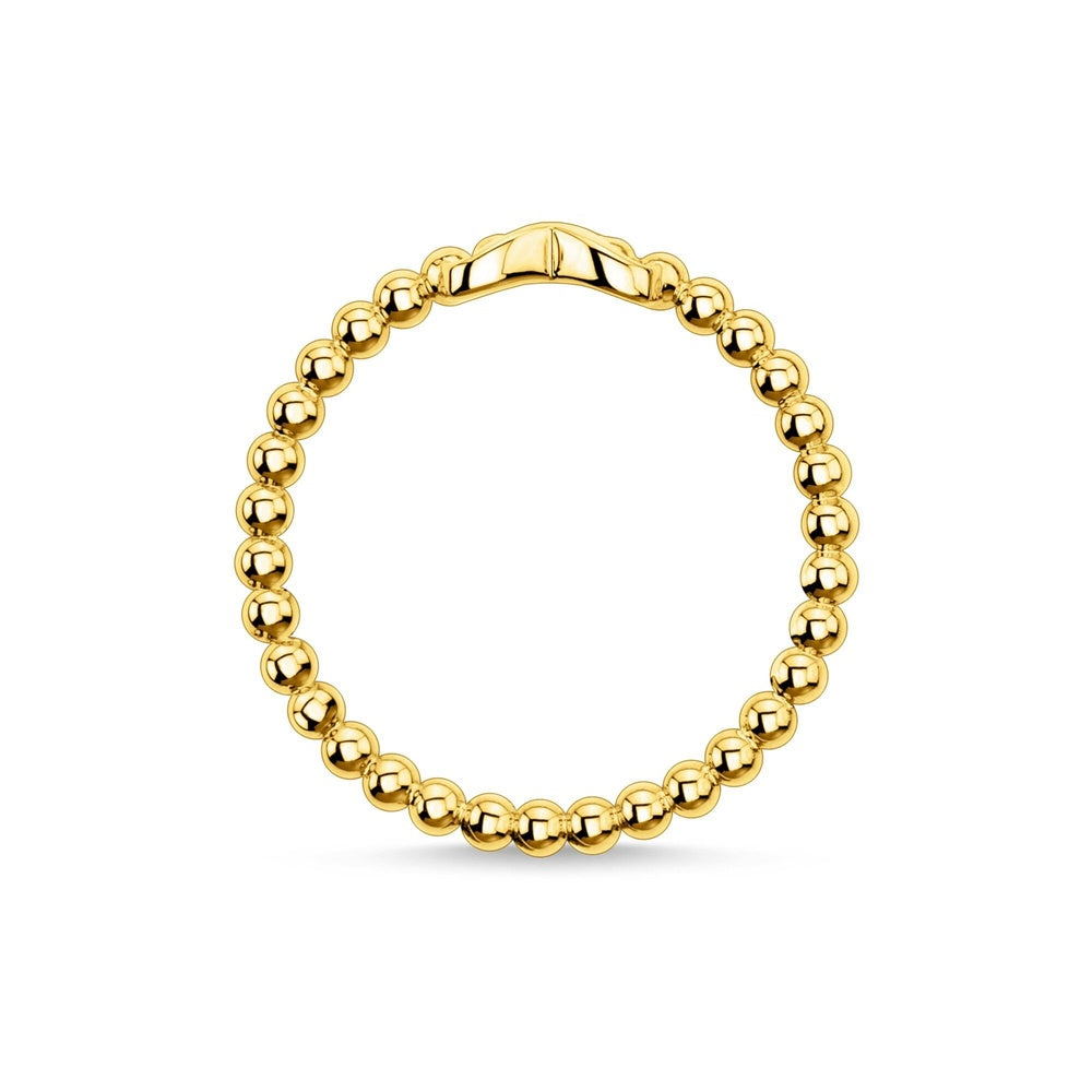 GOLD ON SILVER DOTS WITH INFINITY SYMBOL RING