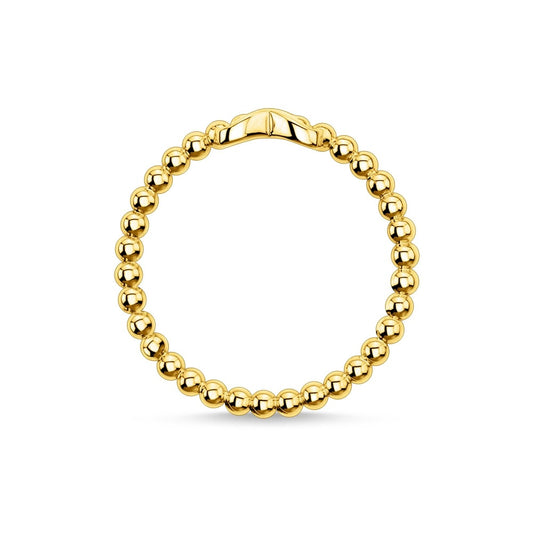 GOLD ON SILVER DOTS WITH INFINITY SYMBOL RING