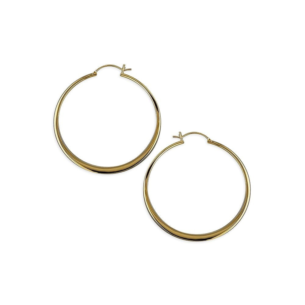 GOLD ON SILVER HOOP EARRINGS