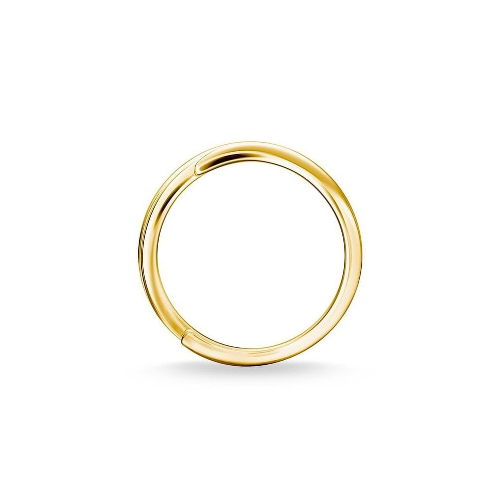 GOLD ON SILVER LEAF BAND RING WITH CUBIC ZIRCONIA