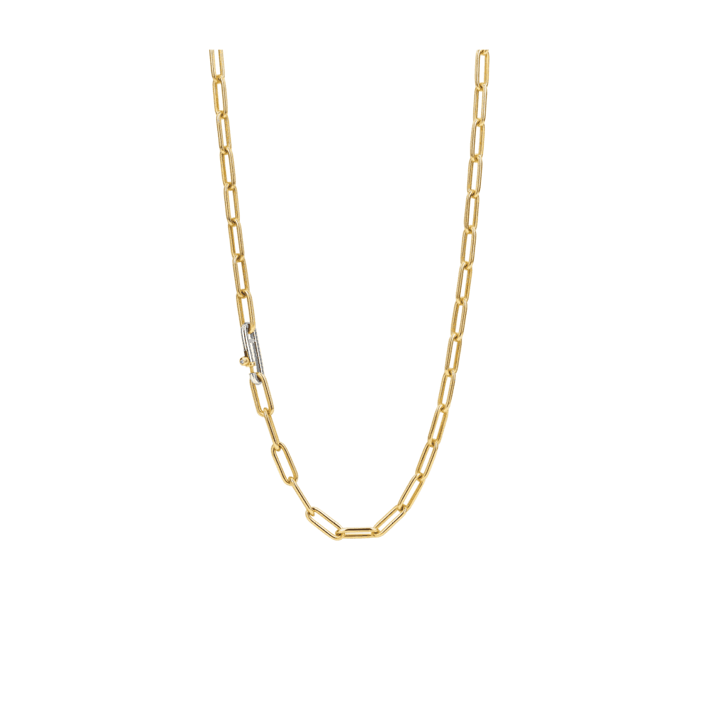 GOLD ON SILVER MILANO NECKLACE VINTAGE STYLE