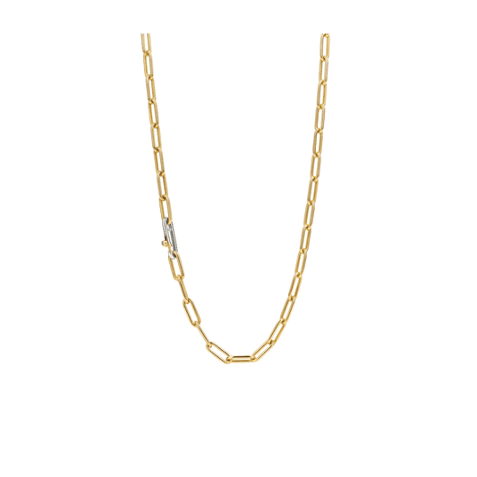 GOLD ON SILVER MILANO NECKLACE VINTAGE STYLE