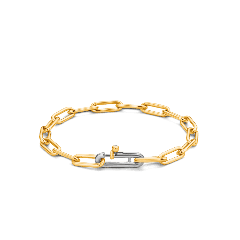 GOLD ON SILVER MILANO VINTAGE STYLE BRACELET