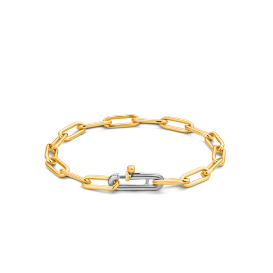 GOLD ON SILVER MILANO VINTAGE STYLE BRACELET