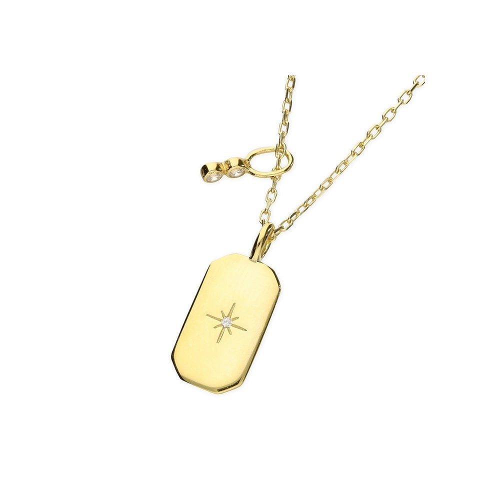 GOLD ON SILVER NORTH STAR NECKLACE