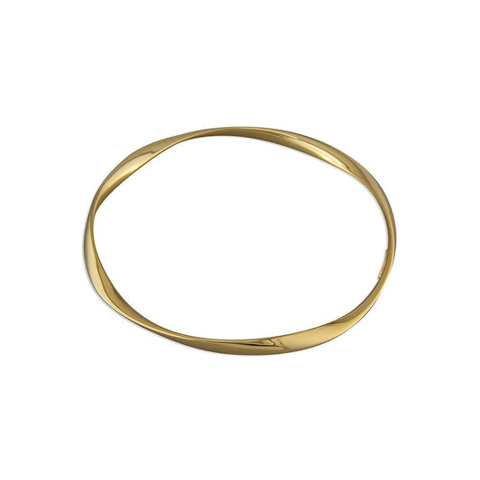 GOLD ON SILVER PLAIN BANGLE