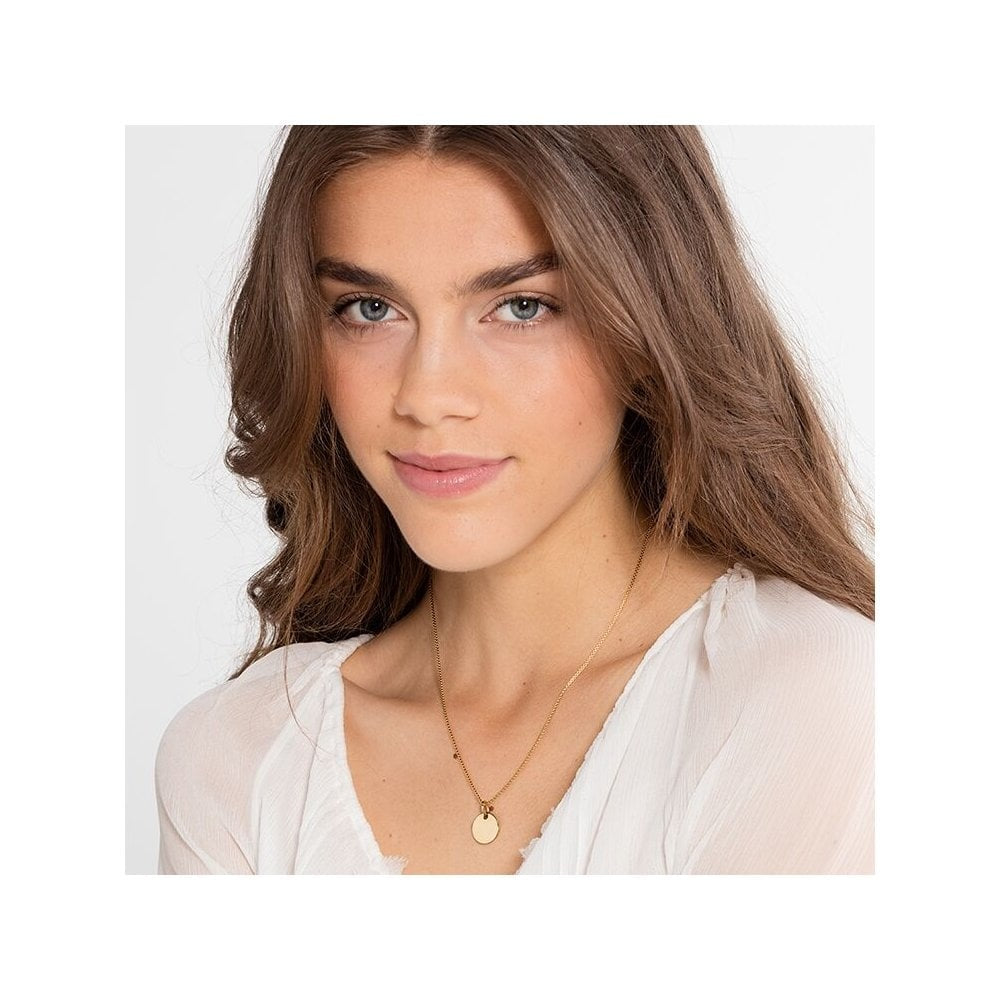 GOLD ON SILVER PLAIN ROUND ENGRAVABLE DISC PENDANT