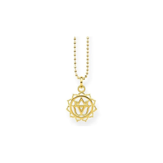 GOLD ON SILVER SOLAR PLEXUS CHAKRA NECKLACE WITH CUBIC ZIRCONIA