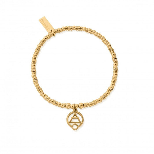 GOLD ON SILVER SPARKLE DISC AIR BRACELET