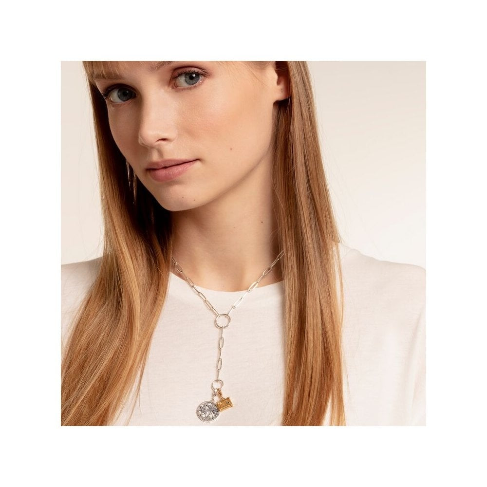 GOLD ON SILVER SUITCASE ENGRAVED WITH "LOVE & JOURNEY" CHARM PENDANT & SYNTHETIC STONES
