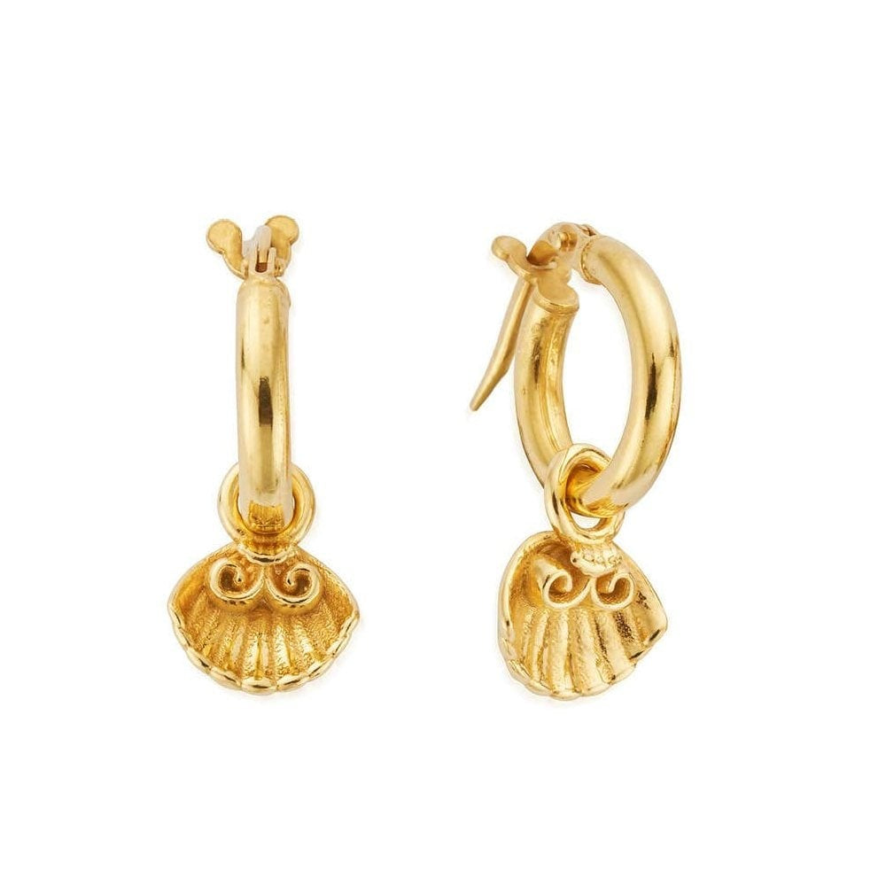 GOLD ON SILVER TRAVEL SEEKER SMALL HOOP EARRINGS