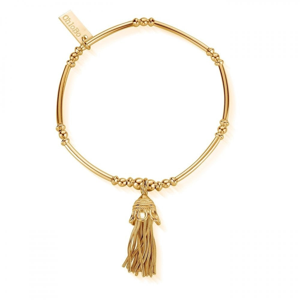 GOLD ON STERLING SILVER DIDI TASSEL BRACELET