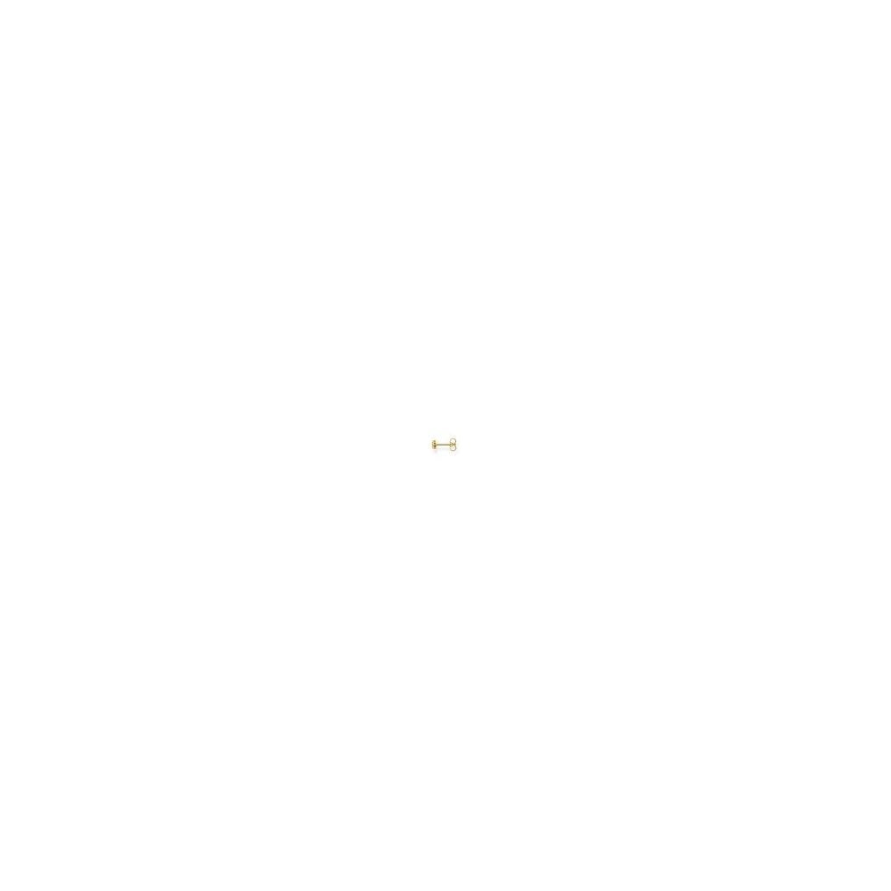 GOLD ON STERLING SILVER ROUND CUBIC ZIRCONIA STUD EARRINGS