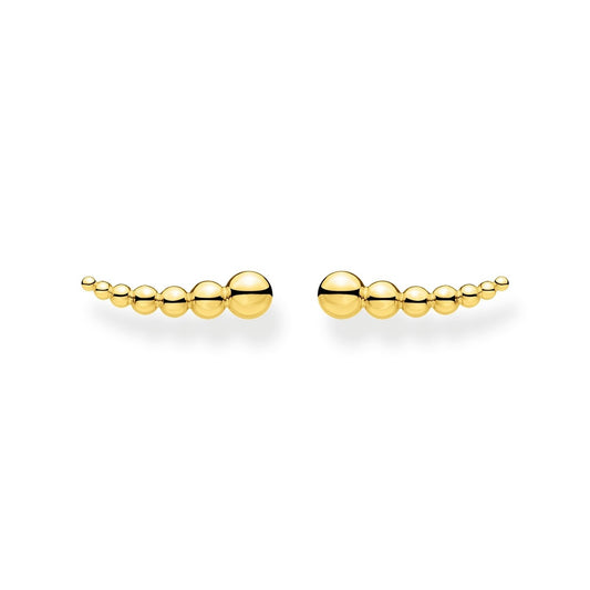 GOLD ON STERLING SILVER SPHERICAL DOTS EARRING CLIMBERS