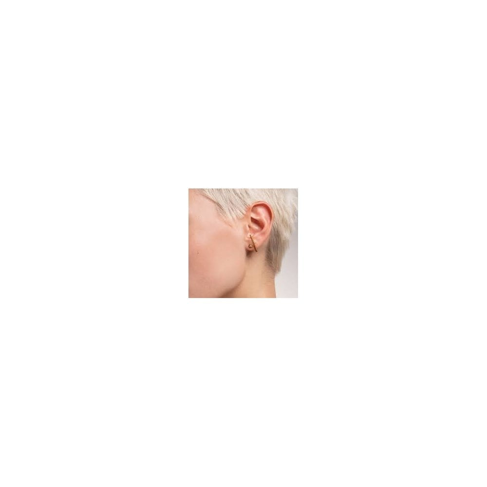 GOLD ON STERLING SILVER ZIRCONIA STAR STUD EARRINGS