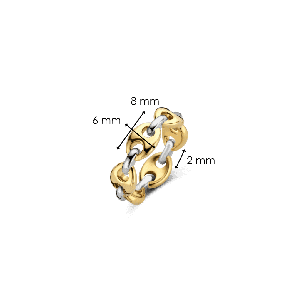 GOLD & SILVER CHAIN LINK RING