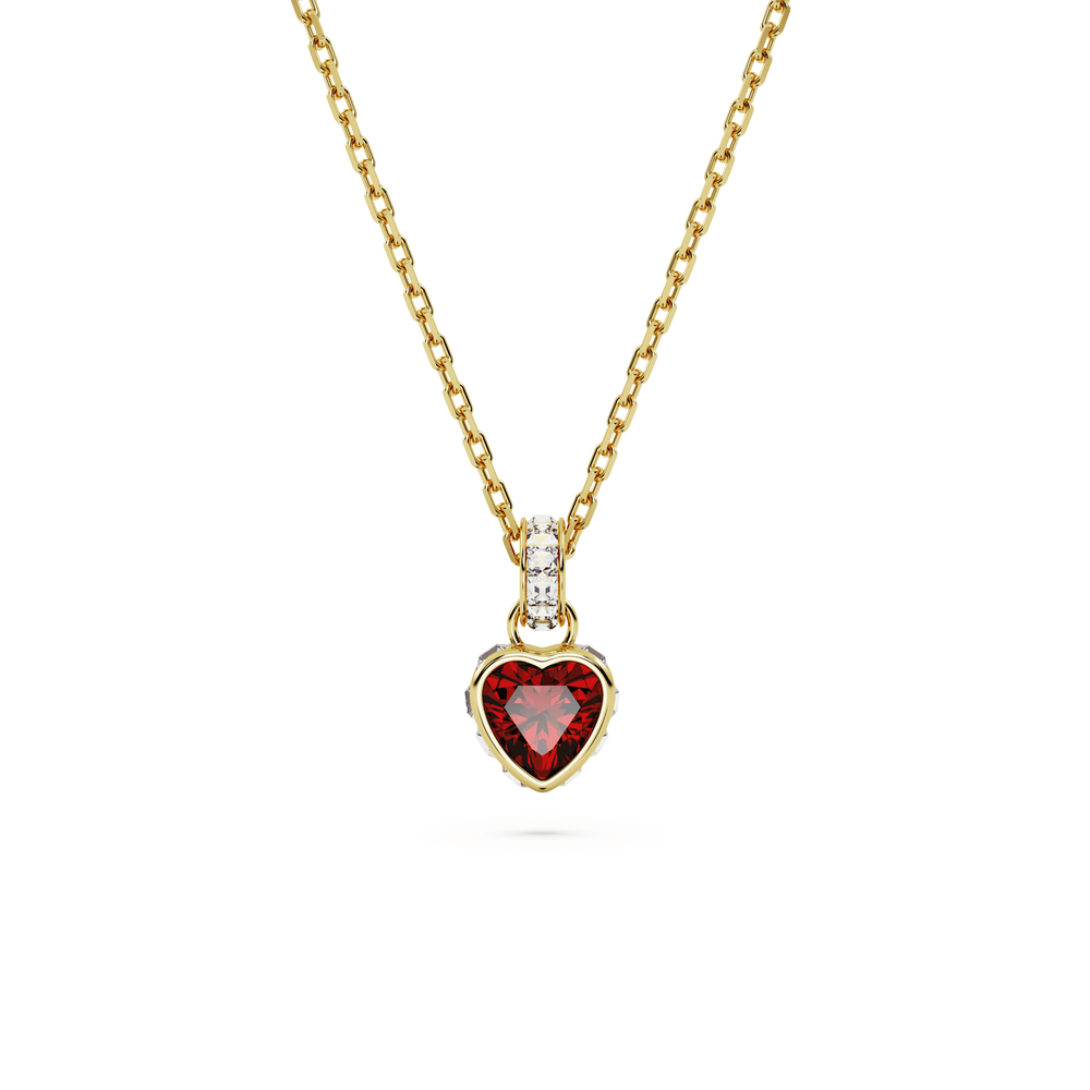 GOLD STILLA RED HEART PENDANT