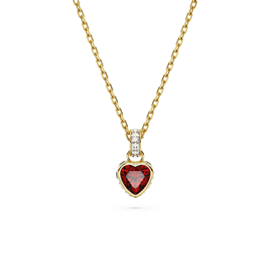 GOLD STILLA RED HEART PENDANT