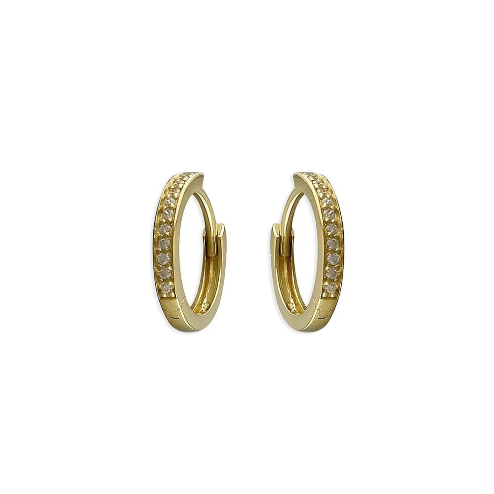 GOLD VERMEIL CUBIC ZIRCONIA HOOP
