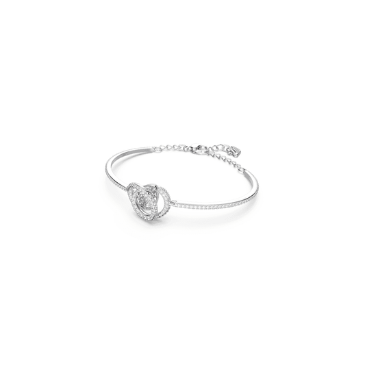 Generation bangle, White, Rhodium plated