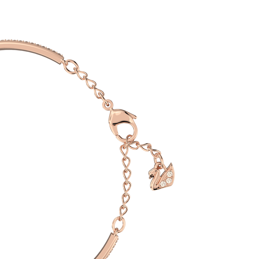 Generation bangle, White, Rose gold-tone plated