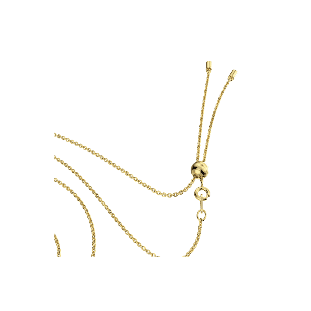 Generation necklace, White, Gold-tone plated