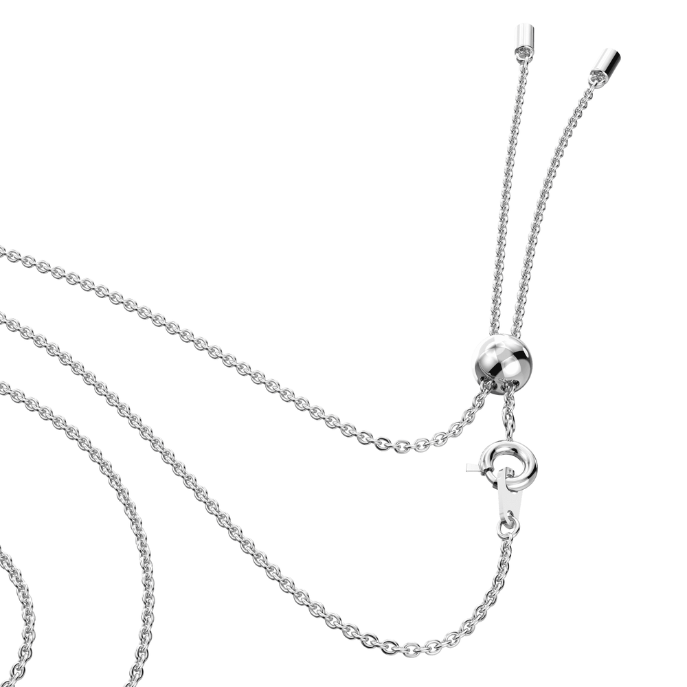 Generation pendant, White, Rhodium plated