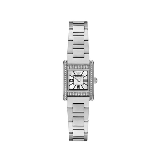 Genni, Pavé, Mother of Pearl Dial, Ladies Stainless Steel Watch