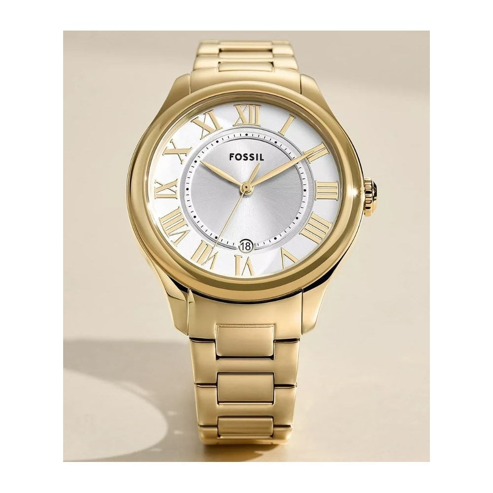 Gilmore Three-Hand, Date, Gold-Toned Ladies Stainless Steel Watch