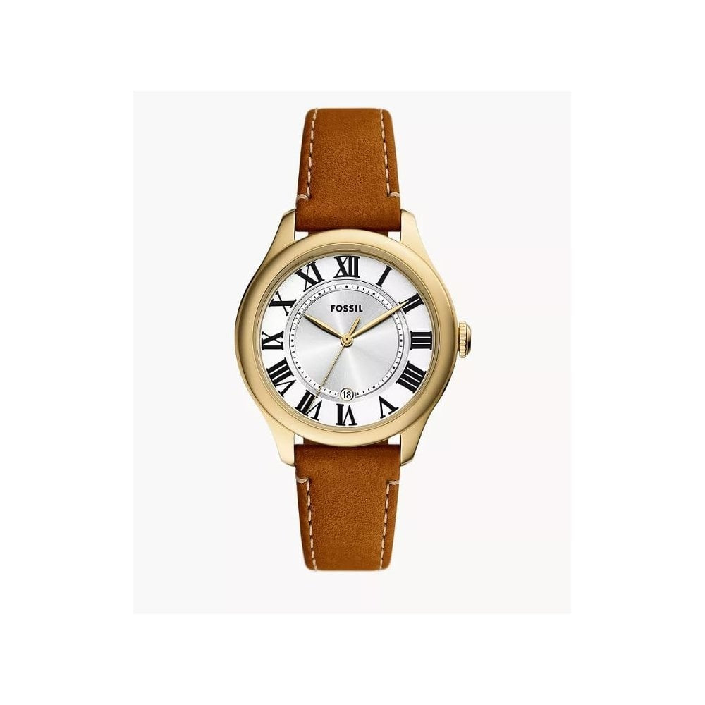 Gilmore, Three-Hand ,Date, Ladies Medium Brown Leather Watch 