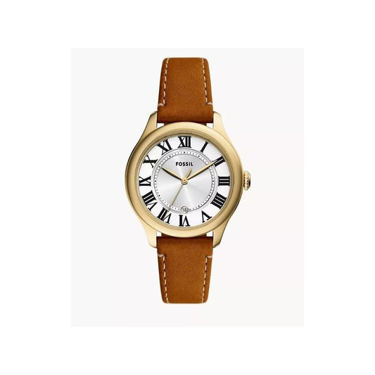 Gilmore, Three-Hand ,Date, Ladies Medium Brown Leather Watch 