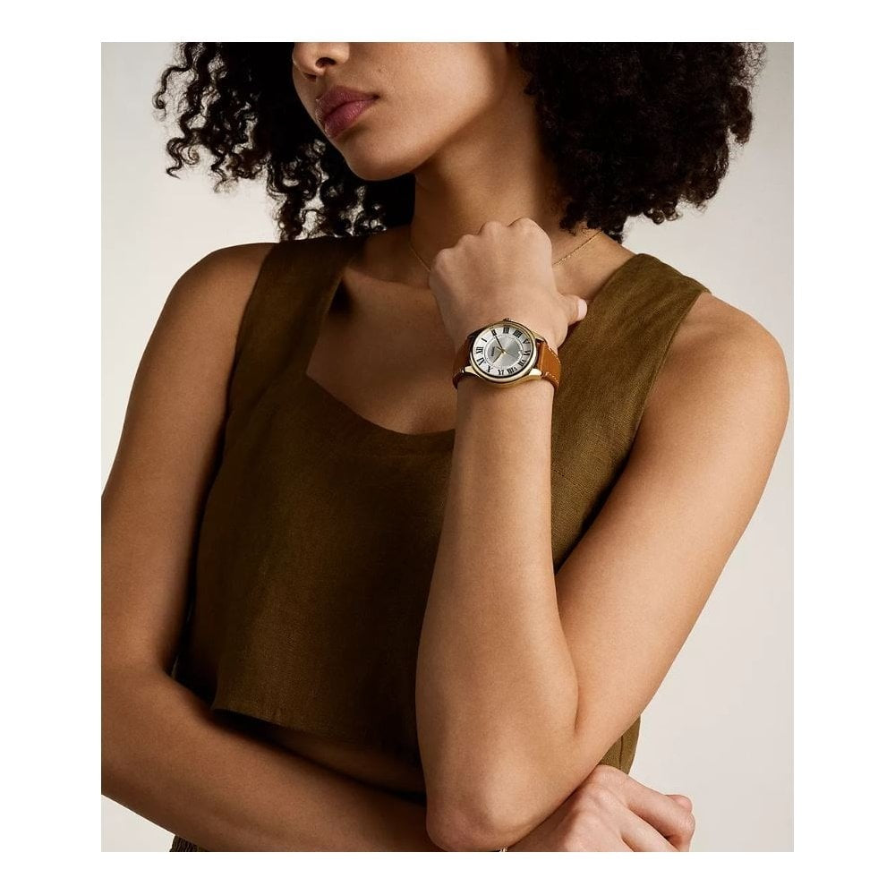 Gilmore, Three-Hand ,Date, Ladies Medium Brown Leather Watch 