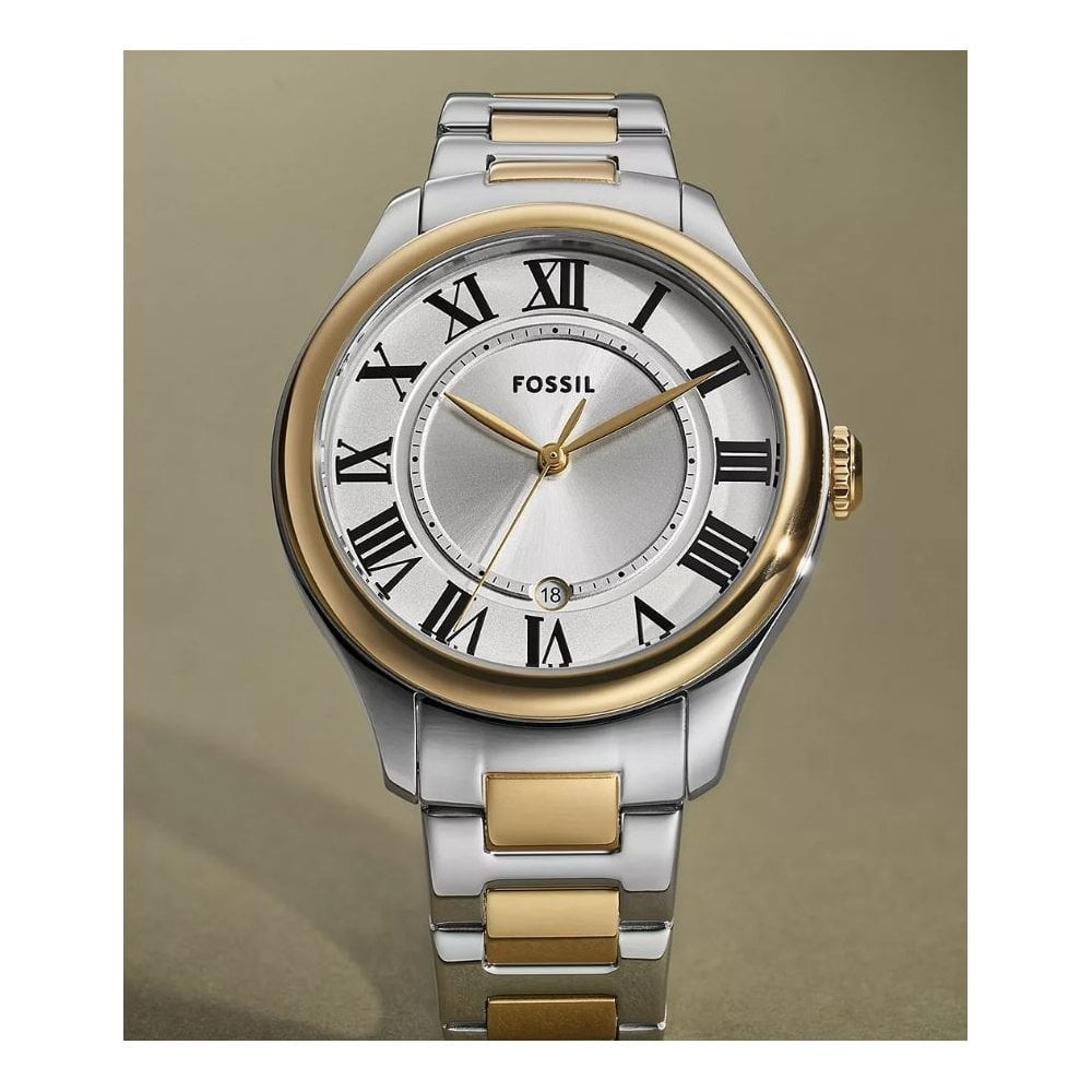 Gilmore Three-Hand, Date, Two-Toned Ladies Stainless Steel Watch